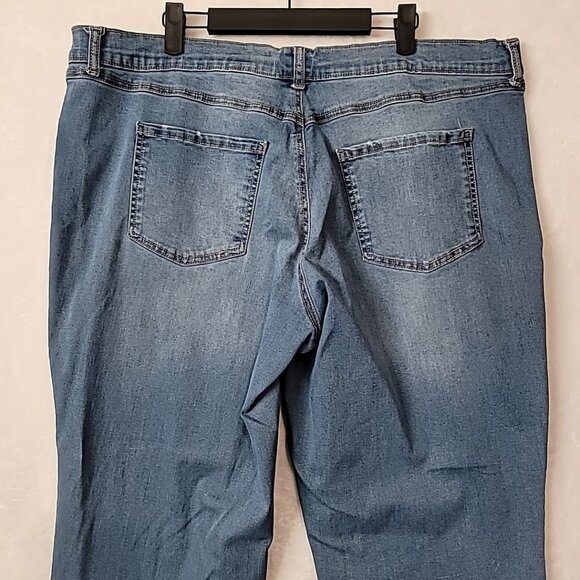 Terra & Sky Straight Leg Denim Jeans Womens Plus Size 22W Blue High Rise TS Core - Picture 8 of 14